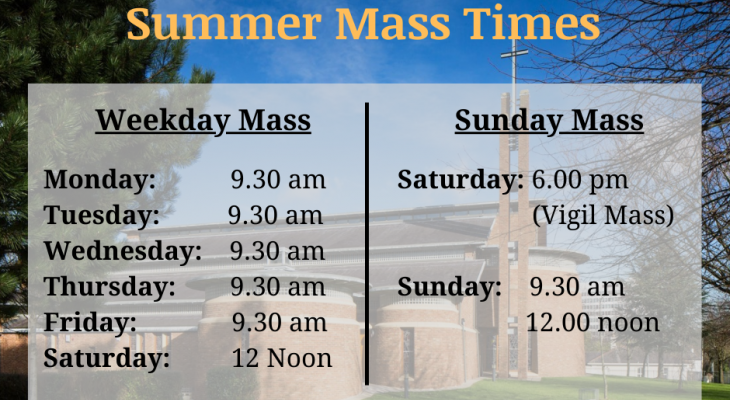 Summer Mass Times St Brigids Parish 1