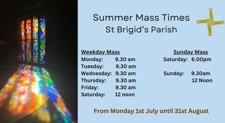 Summer Mass times 1